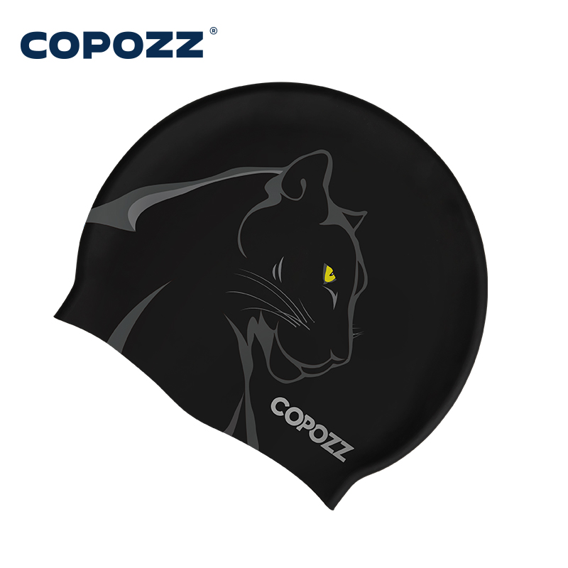Aquatic Sports Cap - COPOZZ กีฬาทางน้ําผู้หญิงผู้ชายหมวกว่ายน้ําป้องกันหูผมยาวสระว่ายน้ําขนาดใหญ่หมวกกีฬามืออาชีพหมวกว่ายน้ํากันน้ํา