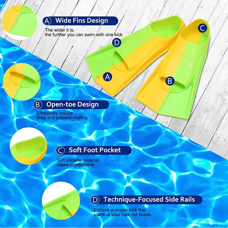 ฟินดำน้ำซิลิโคนแบบใบสั้นสำหรับ - Fin Diving Blade บทวิจารณ์และราคา