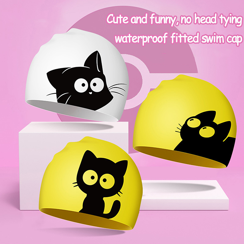หมวกว่ายน้ำแมวน่ารักสำหรับหูยา - Aquatic Sports Cap บทวิจารณ์และราคา