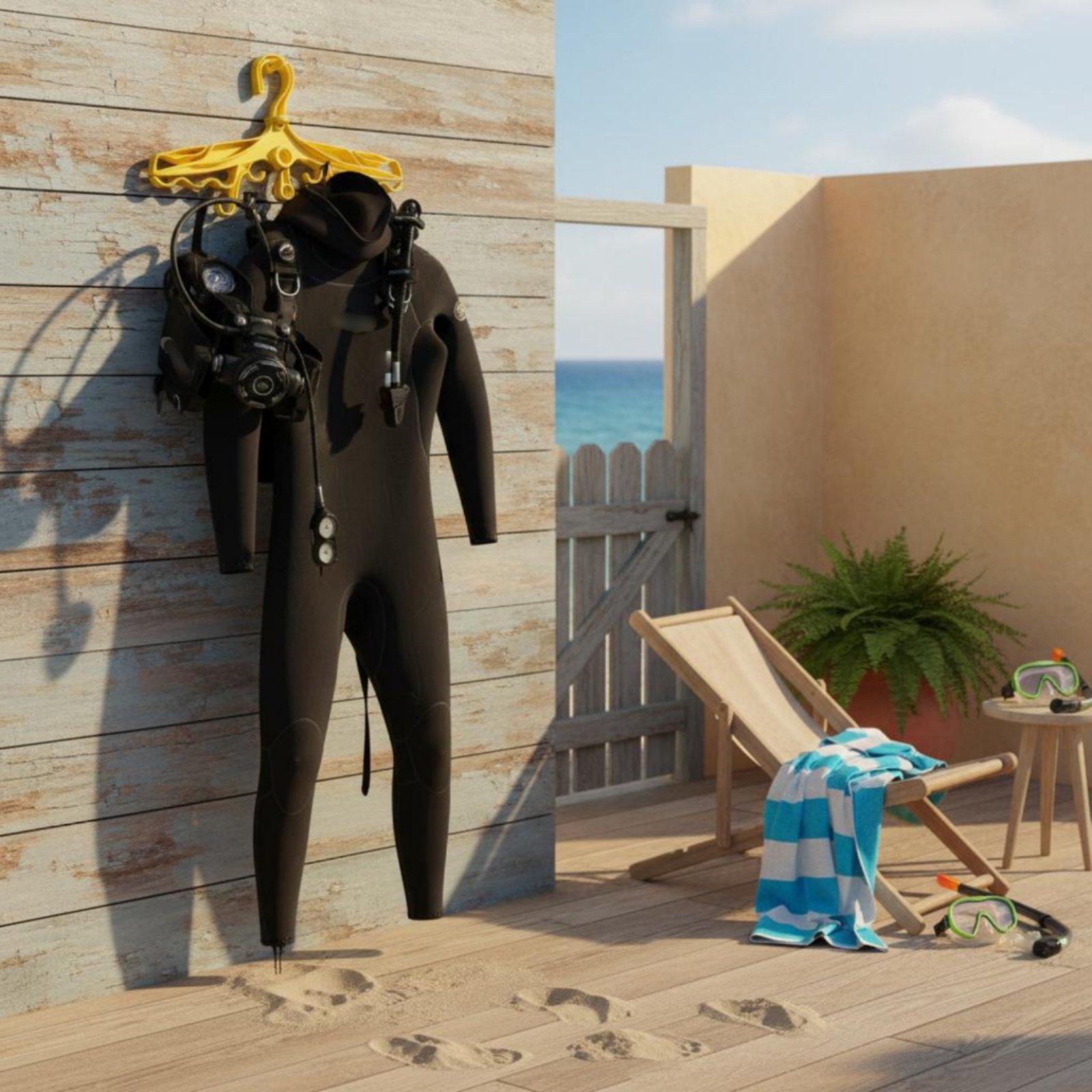 ราวแขวนพลาสติกสำหรับดำน้ำพร้อม - Aquatic Sports Scuba บทวิจารณ์และราคา